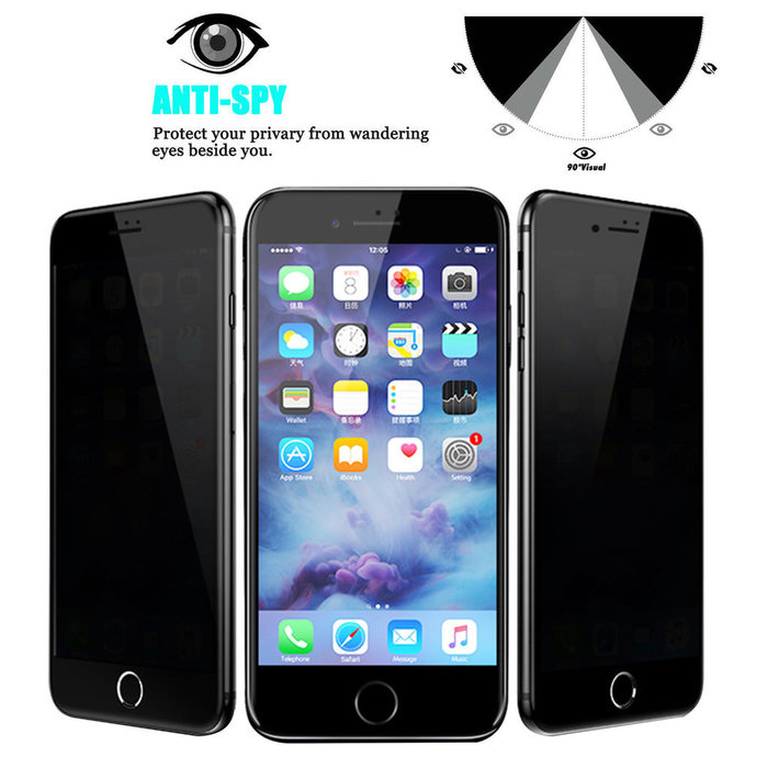 Защитное стекло Baseus Soft edge Anti-peeping для iPhone 7 Plus Черное - Изображение 36826