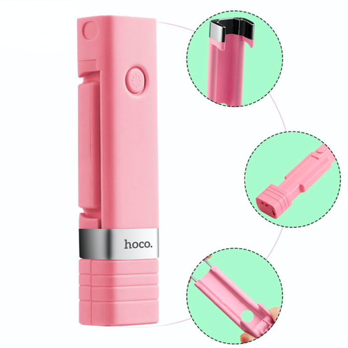 Монопод для селфи Hoco Selfie Stick K4 для смартфонов Розовый - Изображение 41538