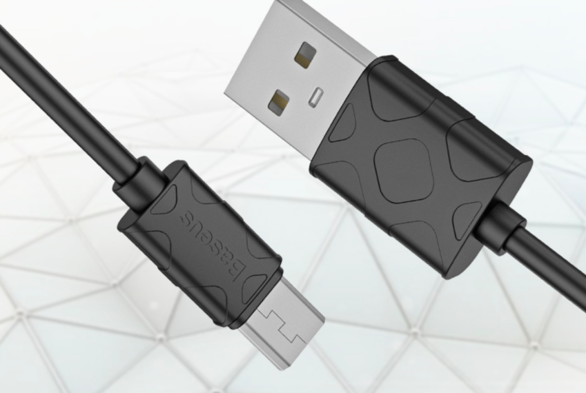 Переходник Baseus Yaven USB - Micro-USB 100см Черный