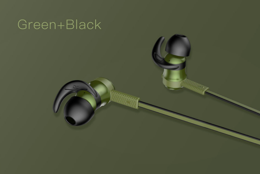 Беспроводные вакуумные Bluetooth наушники для спорта с микрофоном Baseus Encok S01 Зеленые