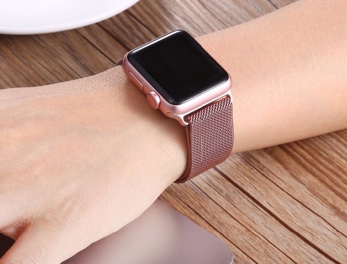Браслет сетчатый миланский Milanese для Apple Watch 2 / 1 (42мм) Розовое Золото - Изображение 59827
