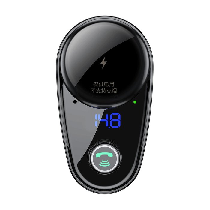 Автомобильная зарядка для телефона Baseus Locomotive Bluetooth MP3 Vehicle Charger Черная - Изображение 112914