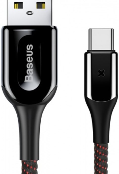Кабель Baseus X-type Light 3А USB - Type C 1м Красный - Изображение 118590