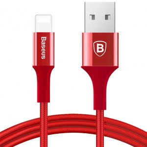 Кабель Baseus Shining with Jet metal 1m USB to Lightning Красный