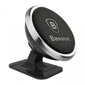 Автомобильный держатель для телефона Baseus Rotation Magnetic 360 Серебро