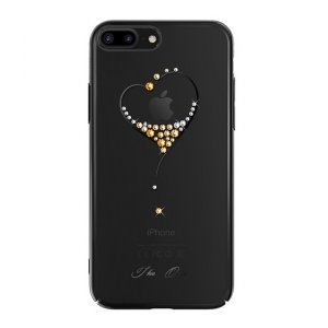 Чехол накладка Swarovski Kingxbar Starry Sky Black Heart для iPhone 7 Plus Черный