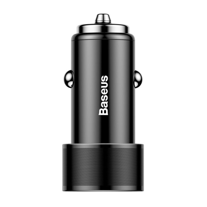 Автомобильная зарядка для телефона в прикуриватель Baseus Small Screw 3.4A Dual-USB iP Car Charging Set Черная - Изображение 64631