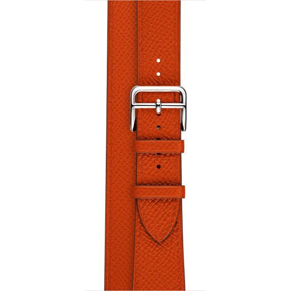 Ремешок кожаный HM Style Double Tour для Apple Watch 1 / 2 / 3 / 4 (42mm) Оранжевый - Изображение 119411
