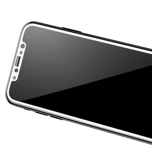 Защитное стекло Baseus Silk-screen 3D Arc Tempered Glass 0.2mm для iPhone X Белое - Изображение 35956