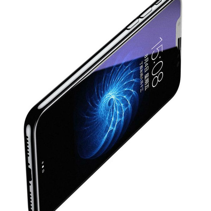 Защитное стекло Baseus Silk-screen 3D Anti-bluelight 0.2mm для iPhone X Черное - Изображение 36004