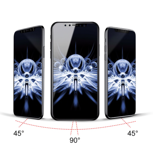 Защитное стекло Baseus Anti-Peeping 0.23mm для iPhone X Черное - Изображение 36300