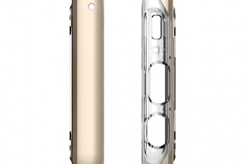 Прозрачный чехол накладка Spigen Neo Hybrid Crystal для Samsung Galaxy S8 Шампань