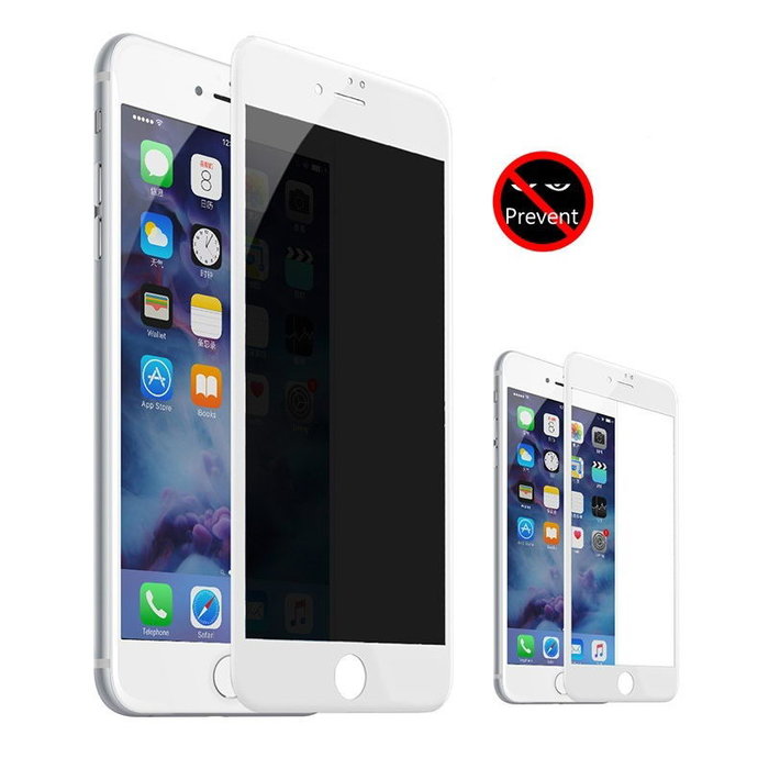 Защитное стекло Baseus Soft edge Anti-peeping для iPhone 8 Белое - Изображение 36496