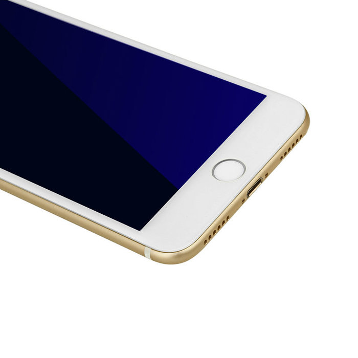 Защитное стекло с силиконовыми краями Baseus Anti-bluelight для iPhone 7 Plus Белое - Изображение 36612