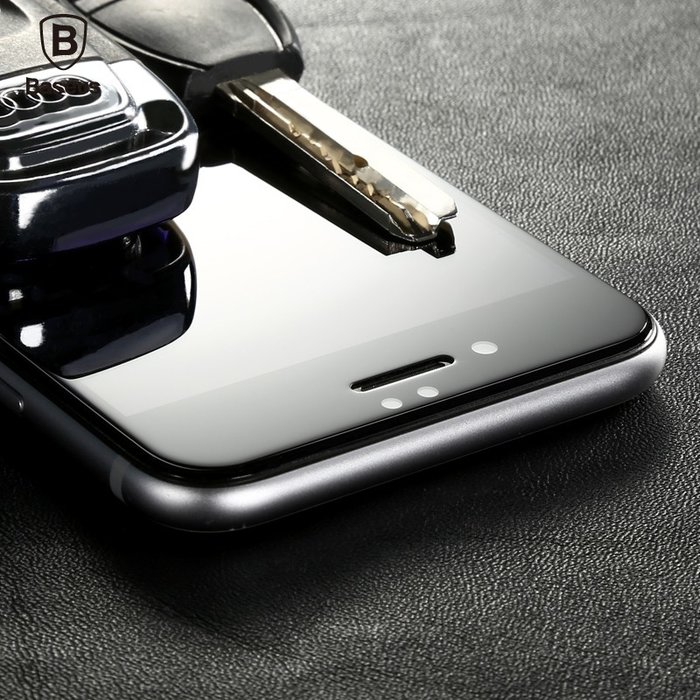 Защитное стекло Baseus 0.2mm Tempered Glass для iPhone 7 Plus Черное - Изображение 36652
