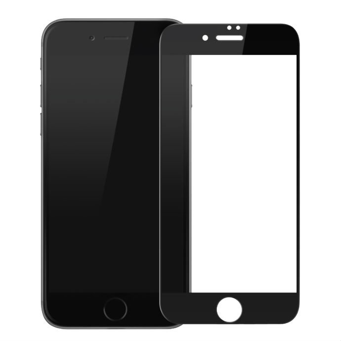 Защитное стекло Baseus 0.2mm Tempered Glass для iPhone 8 Plus Черное - Изображение 36658