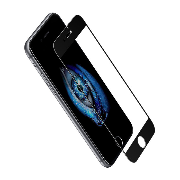 Защитное стекло Baseus 0.2mm Tempered Glass для iPhone 8 Plus Черное - Изображение 36664