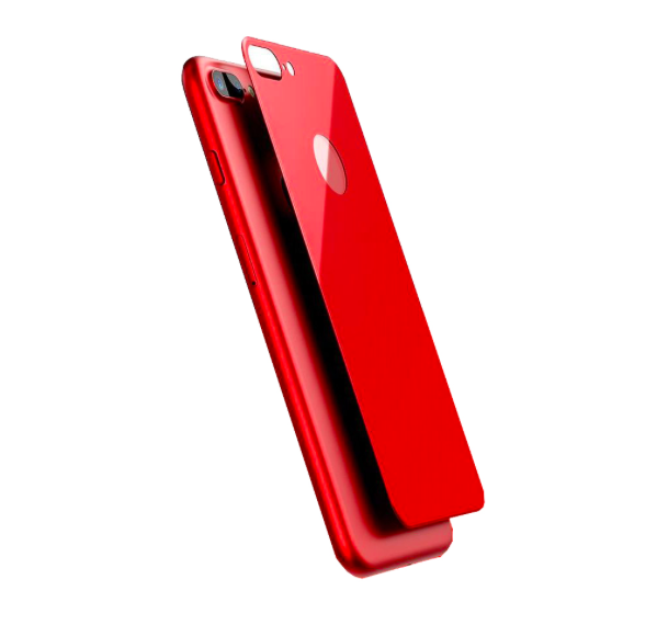 Защитное стекло Baseus 3D Silk-Screen Back для iPhone 8 Plus Красное - Изображение 36866