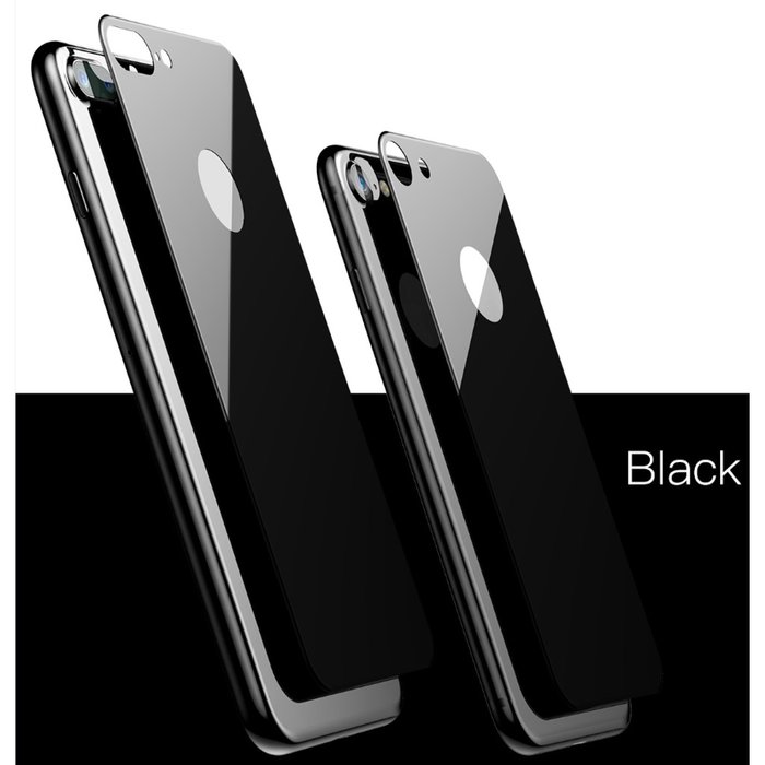 Защитное стекло Baseus 3D Silk-Screen Back для iPhone 7 Plus Черное - Изображение 36892