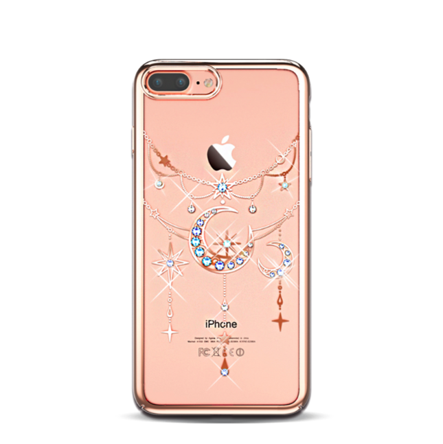 Чехол накладка Swarovski Kingxbar Twinkling Moon Rose goldдля iPhone 7 Plus Розовый - Изображение 8283