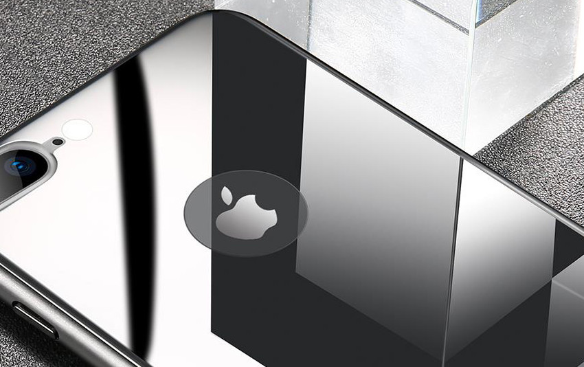 Защитное стекло Baseus 4D Tempered Back Glass для iPhone 8 Plus Серебро