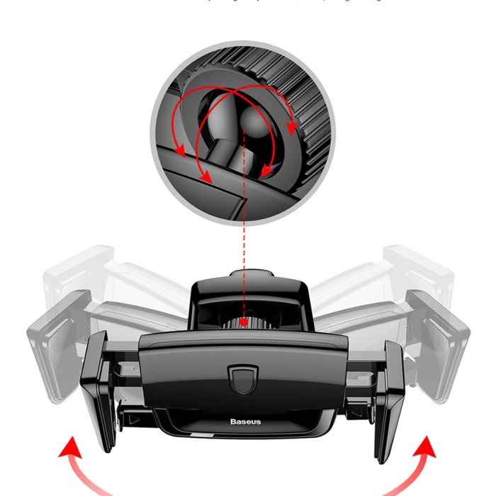 Автомобильный держатель для телефона Baseus Robot Air Vent Car Mount Белый - Изображение 36996