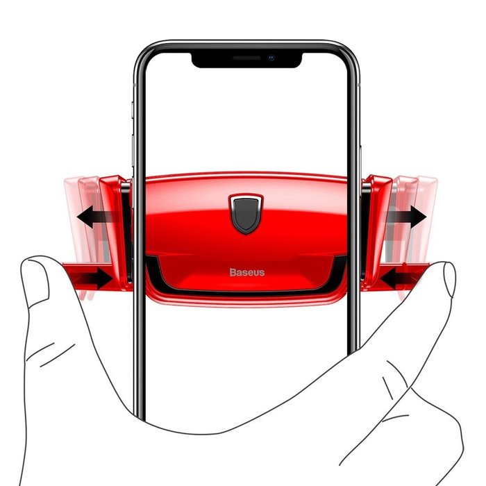 Автомобильный держатель для телефона Baseus Robot Air Vent Car Mount Красный - Изображение 37052