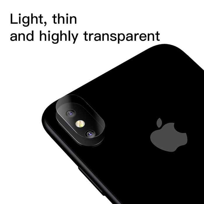 Защитное стекло Baseus Camera Tempered Glass для iPhone X Прозрачное - Изображение 37086