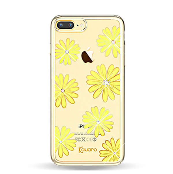 Чехол накладка Swarovski Flower Sea Daisy для iPhone 7 Plus Золото - Изображение 8325