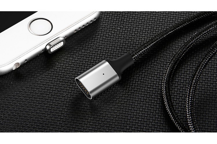 Магнитный кабель Baseus Insnap Magnetic USB to Lightning 1.2м Серебро