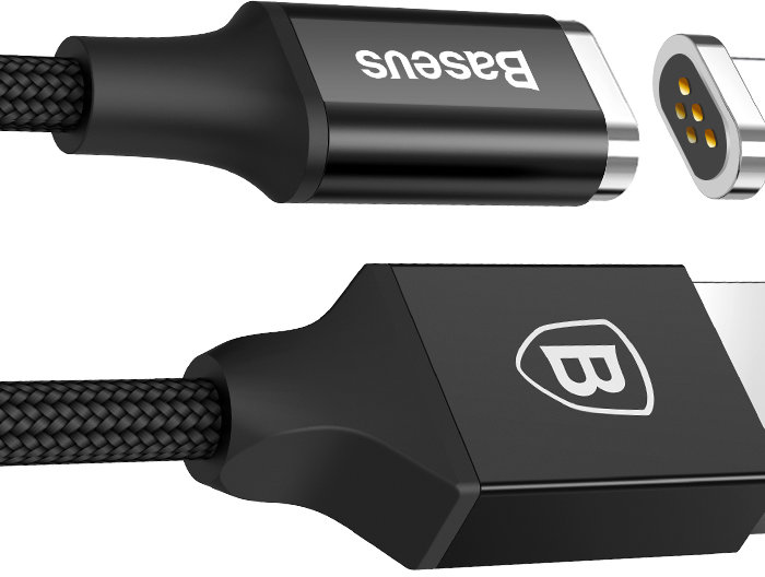 Магнитный кабель Baseus Insnap Magnetic USB to Type-C 1м Черный - Изображение 37708