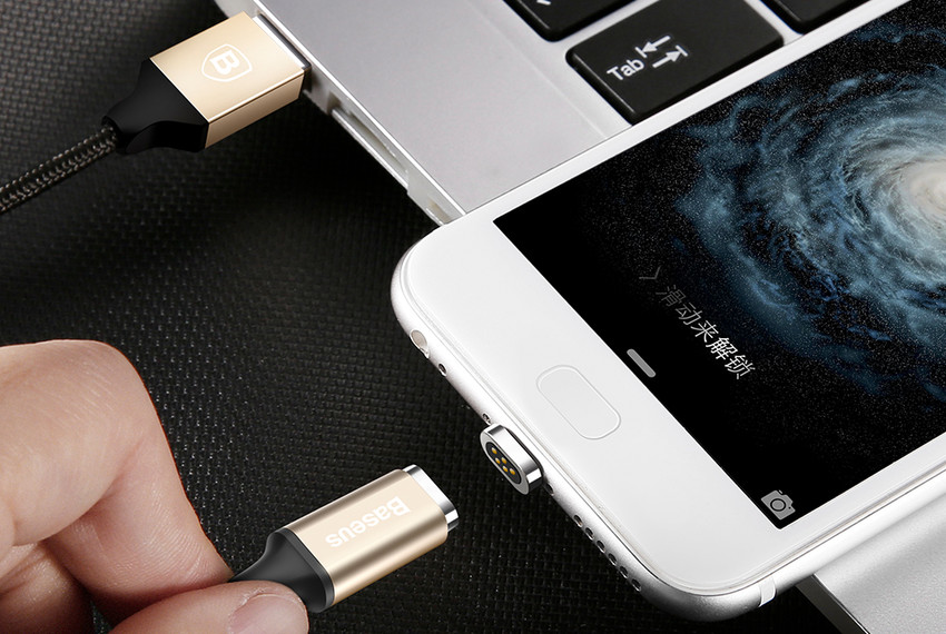 Магнитный кабель Baseus Insnap Magnetic USB to Type-C 1м Золото