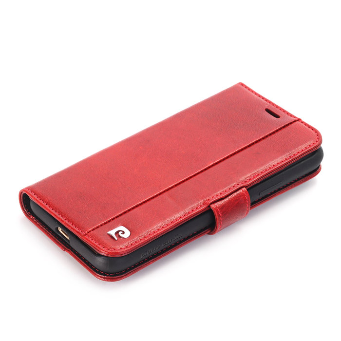 Кожаный чехол книжка Pierre Cardin для iPhone X Красный - Изображение 37872