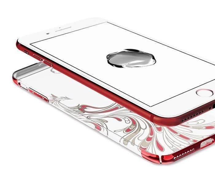 Чехол накладка Swarovski Kingxbar Phoenix для iPhone 8 Plus Красный - Изображение 8355