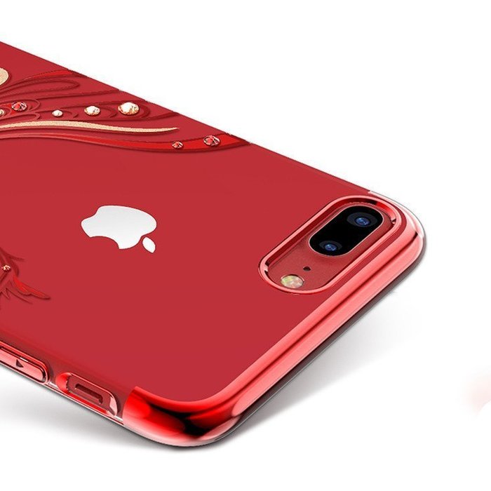 Чехол накладка Swarovski Kingxbar Phoenix для iPhone 8 Plus Красный - Изображение 8361