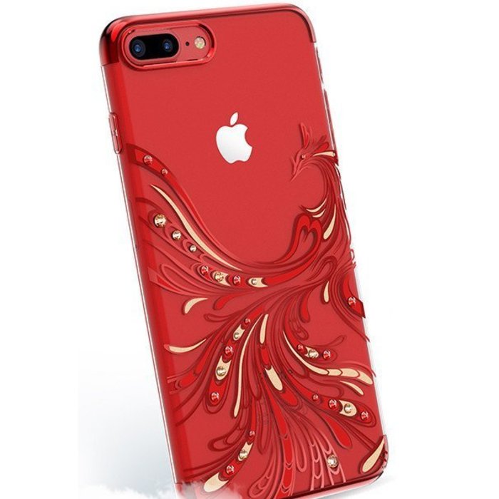 Чехол накладка Swarovski Kingxbar Phoenix для iPhone 8 Plus Красный - Изображение 8363