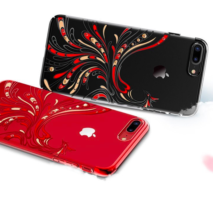 Чехол накладка Swarovski Kingxbar Phoenix для iPhone 8 Plus Красный - Изображение 8365