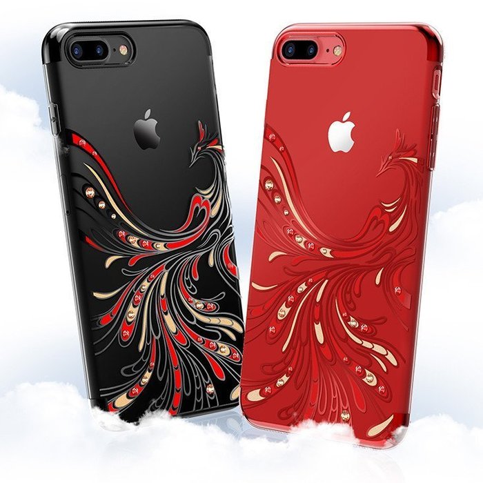 Чехол накладка Swarovski Kingxbar Phoenix для iPhone 8 Plus Красный - Изображение 8367