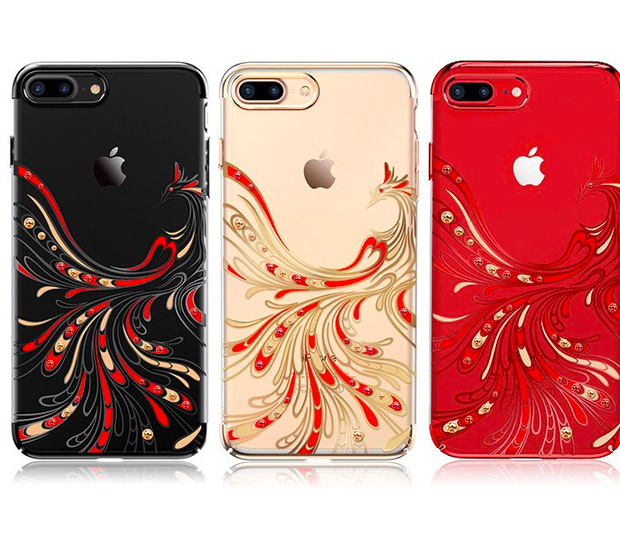 Чехол накладка Swarovski Kingxbar Phoenix для iPhone 8 Plus Красный - Изображение 8387