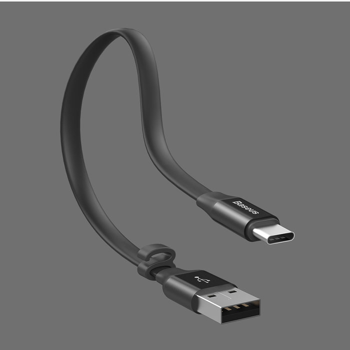 Кабель Baseus Nimble USB Type-C 23 см Черный - Изображение 38332