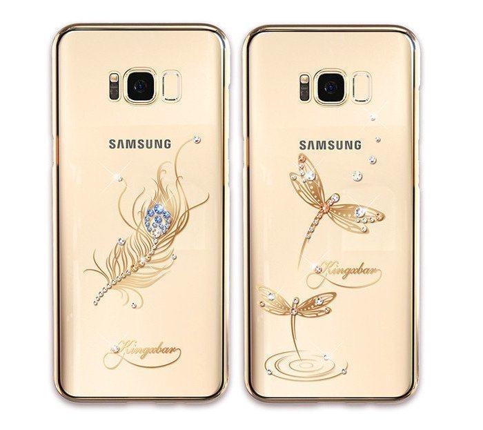 Чехол накладка Swarovski Kingxbar Dragonfly для Samsung Galaxy S8 Plus Золото - Изображение 8415
