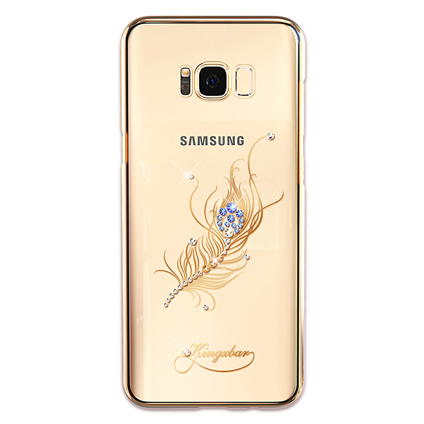 Чехол накладка Swarovski Kingxbar Plumage для Samsung Galaxy S8 Plus Золото - Изображение 8417
