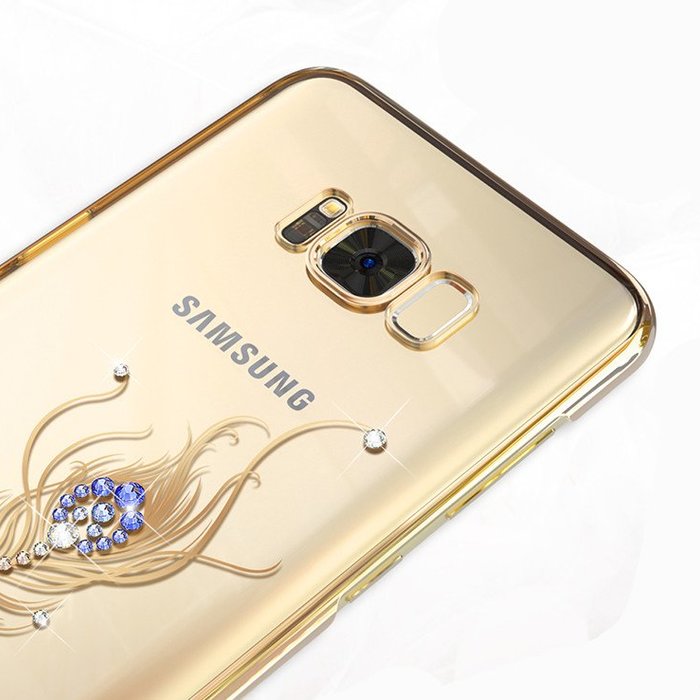 Чехол накладка Swarovski Kingxbar Plumage для Samsung Galaxy S8 Plus Золото - Изображение 8419