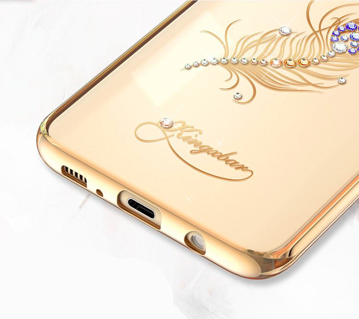 Чехол накладка Swarovski Kingxbar Plumage для Samsung Galaxy S8 Plus Золото - Изображение 8421