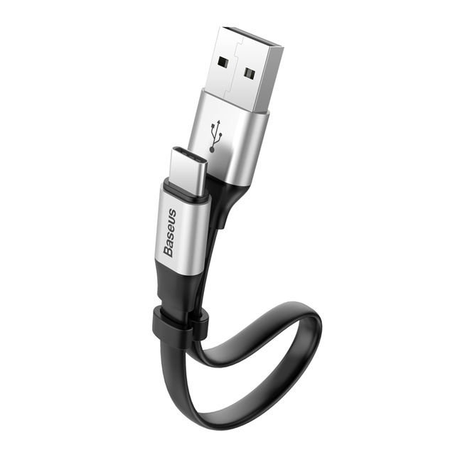Кабель Baseus Nimble USB Type-C 23 см Серебро - Изображение 38444