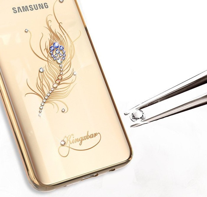 Чехол накладка Swarovski Kingxbar Plumage для Samsung Galaxy S8 Plus Золото - Изображение 8423