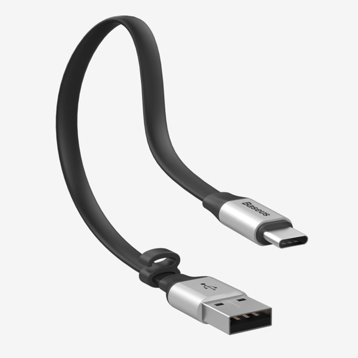 Кабель Baseus Nimble USB Type-C 23 см Серебро - Изображение 38470
