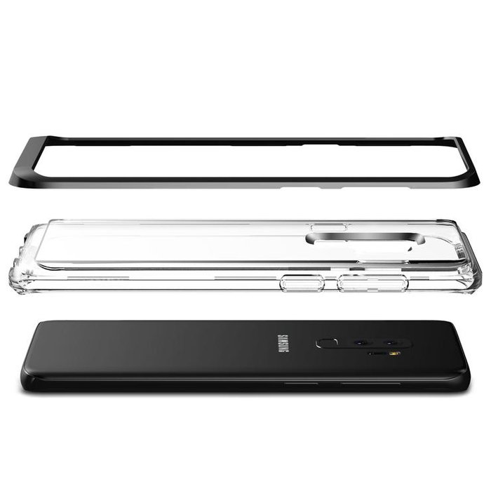 Чехол накладка VRS Design Crystal Bumper для Samsung Galaxy S9 Plus Черный - Изображение 38480