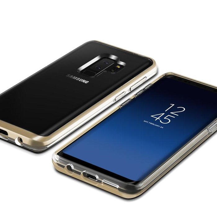 Чехол накладка VRS Design Crystal Bumper для Samsung Galaxy S9 Plus Золото - Изображение 38502