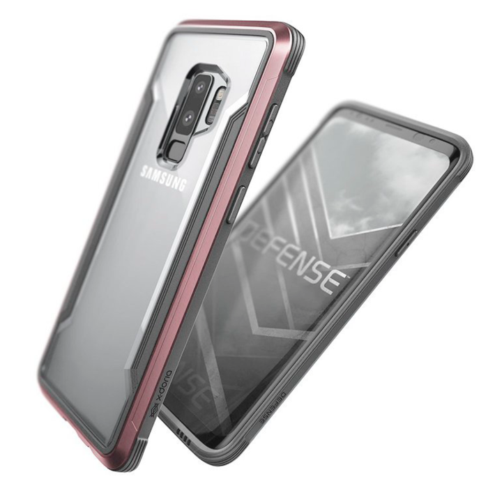 Противоударный чехол накладка X-Doria Defense Shield для Samsung Galaxy S9 Plus Розовый - Изображение 38526